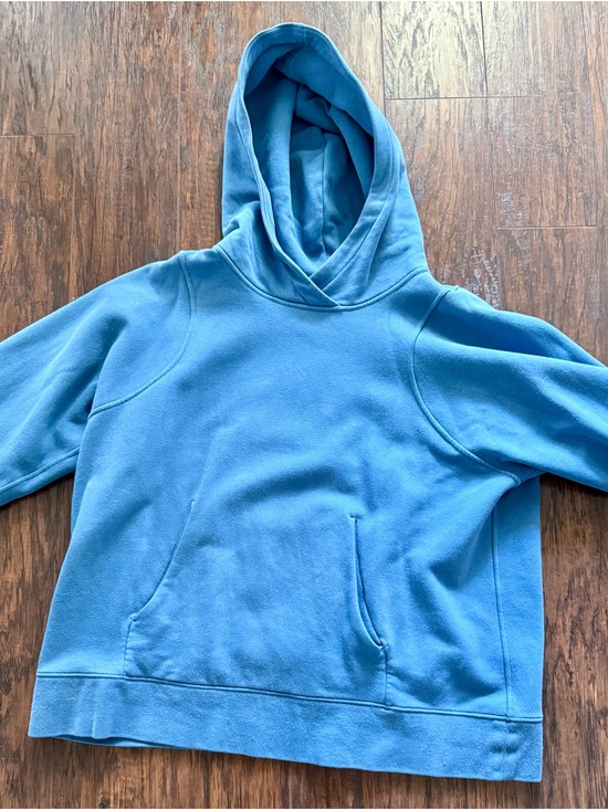 lululemon athletica Tops - Lululemon Scuba Pullover Hoodie Blue Size 12